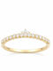 Kloxx Damenring Halbe Ewigkeitsring mit Zirkon aus Gold 14K