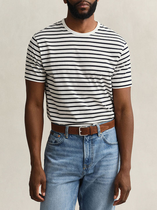 Gant Kurzarm T-Shirt Offwhite