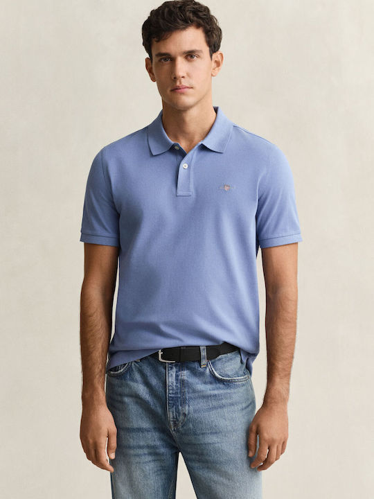 Gant Tricou Polo Shield Albastru Oțel