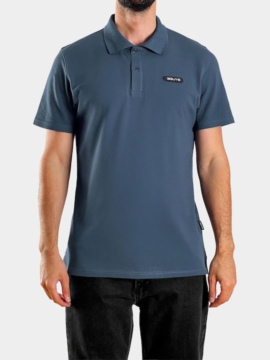 3Guys Polo Short Sleeve T-shirt Blue Indigo