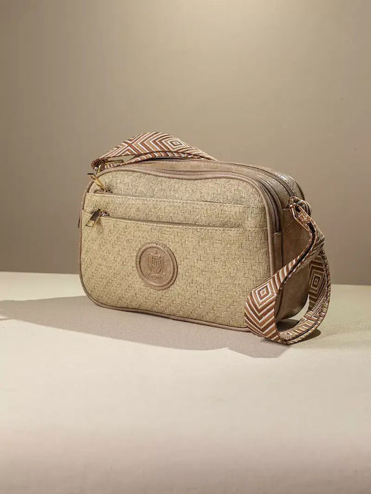 Straw Women's Crossbody Bag Light Beige Straw