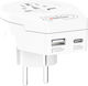 Skross Travel Charger Adapter Usb 18w Usb-c 20w Power Delivery Worldwide To Europe White