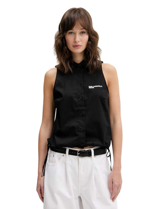 Karl Women's Cotton Sleeveless Top Black