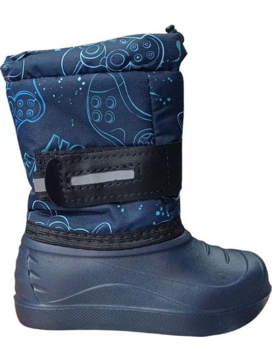 Kids Snow Boots with Hoop & Loop Closure Pink