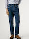 Stanley Men's Elastic Jeans Pants With Regular Tapered Fit Blue