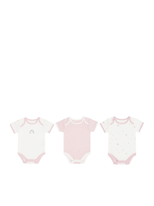 Kikka Boo Hedgehugs Set of Baby Bodysuits Pink ...