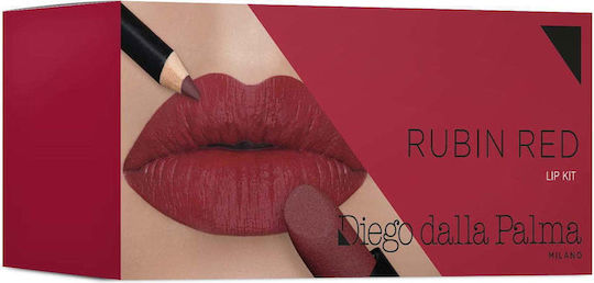Diego Dalla Palma Rubin Rot Make-up-Paletten und Sets für die Lippen 2 Stück