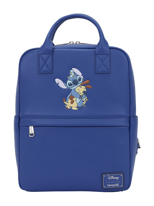 Loungefly Kids Backpack Blue 31x24.1cm Disney Lilo Stitch Animal Friends Mid-Size