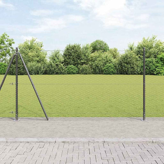 vidaXL Set Plasă de Sârmă Gri 1.4x1.4m