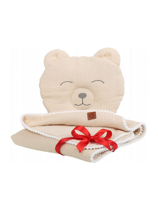 BabyMam Pătură Pepinieră Swaddling 100% Bumbac Bej Cu Animal 73x96cm