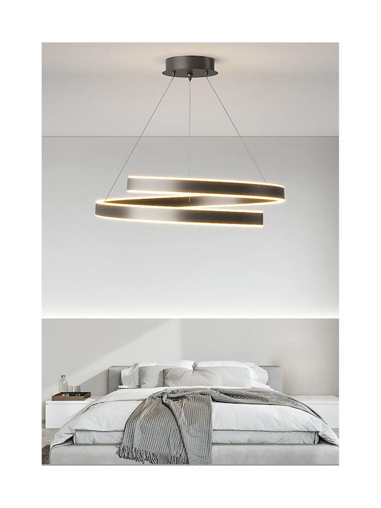 ArkoLight Κρεμαστό Φωτιστικό Μαύρο LED με Ρυθμιζόμενο Λευκό Φως