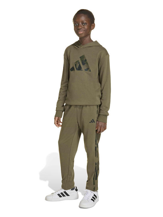 Kids Sweatpants Set Olive Strata/Black