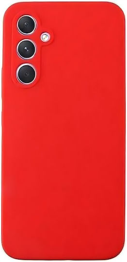 Forcell Back Cover Silicone / Tempered Glass Red (Galaxy A55 Oppo A55 5G)