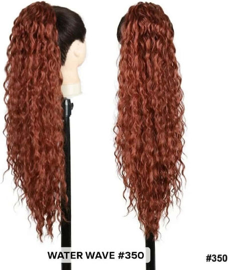 Ponytail Synthetic Hair Kanekalon High Quality Comb Nest Water Wave Copper Ginger #350 71cm