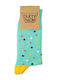 Dirty Socks Socken mit Muster Türkise Punkte