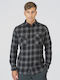 Long Sleeve Flannel Shirt in Regular Fit Checked Forest