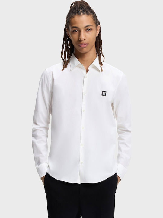 Hugo Ermo Long Sleeve Shirt Narrow Fit White
