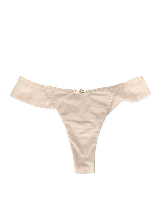 Damen-Slips Brasilien Beiges 8290-Beige-L