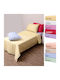 Viopros Set Bed Sheets for Single Bed 160x260cm Ecru 3 Pieces