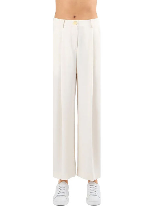 Damen Stoffhose in Regulärer Passform Ecru