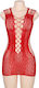 Hot Red Criss-cross Mini Dress