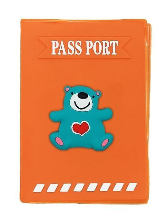 Cute Traveler Калъф За Паспорт Мече Оранжев
