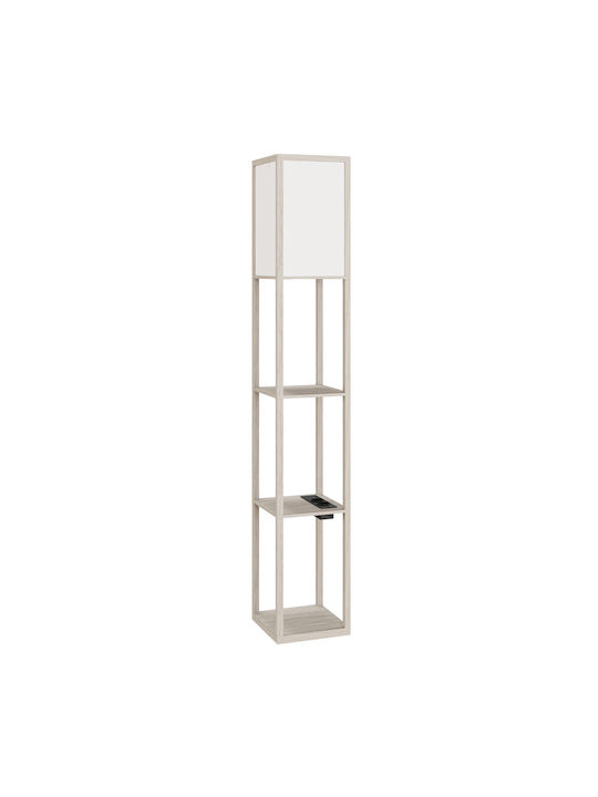 HomCom Lampadar de Podea Alb