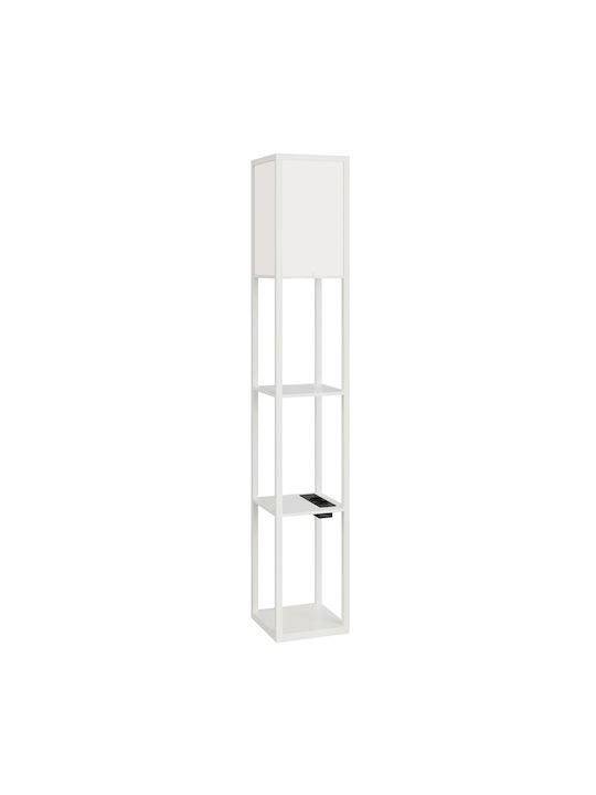 HomCom Lampadar de Podea Alb