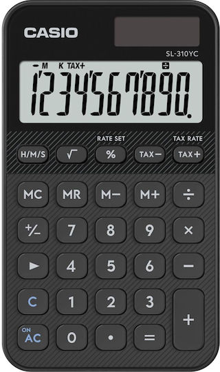 Casio Αριθμομηχανή Λογιστική 10 Ψηφίων σε Μαύρο Χρώμα