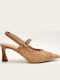 Leather Heels with Medium Heel Brown