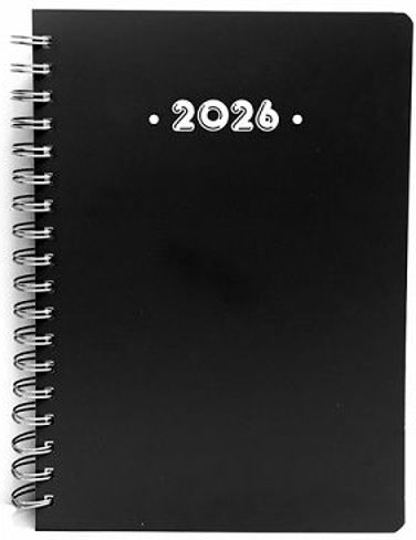Υδρόγειος Ημερήσιο Planner 2026 Μαύρο Σπιράλ 10x14εκ.