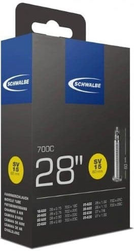 Schwalbe Bicycle Tyre Inner Tube 700 X 18/25c 18 25-622 630 Sv 15 Standard F V 60mm