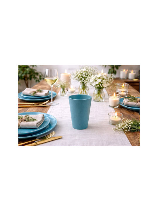 Glass 430ml Bamboo Pebble Green-Blue General Trade 332061 Generaltrade
