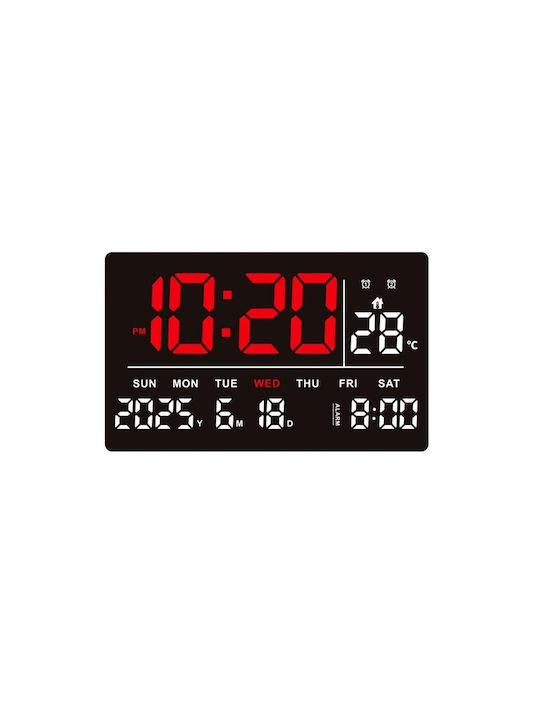 Ψηφιακο Led Ρολοι Ημερολογιο Ημερομηνια & Θερμοκρασια Jh3219