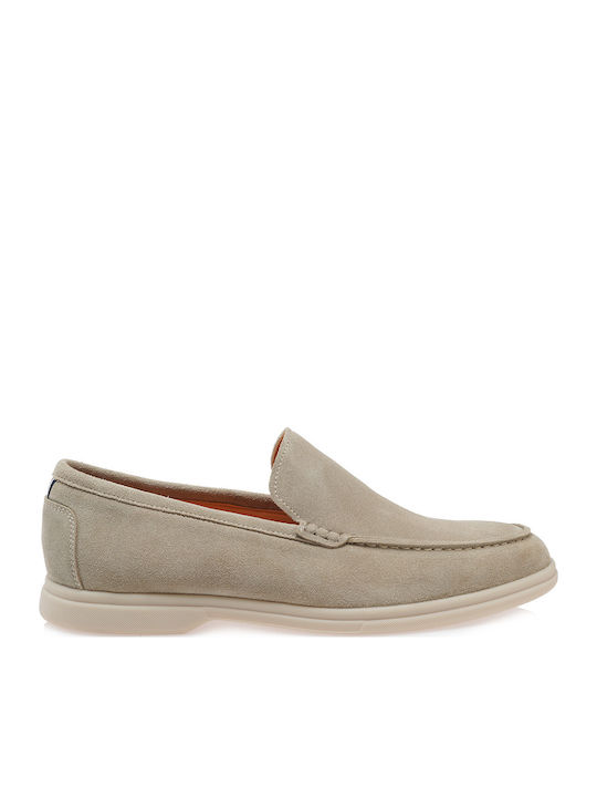 Isaac Roma Δερμάτινα Ανδρικά Loafers σε Μπεζ Χρώμα