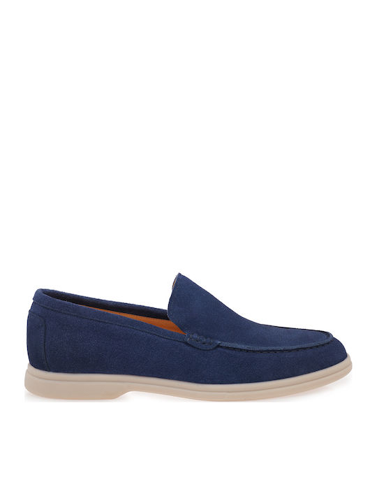 Isaac Roma Δερμάτινα Ανδρικά Loafers σε Μπλε Χρώμα
