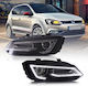 Φανάρια Εμπρός Led Vw Polo 2009-2017 Μαύρα Χωρίς Λάμπες D2s Σετ 2τμχ