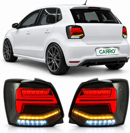 Rücklichter Led VW Polo 2009–2017 Gti R Design Lauflicht Rote Satz 2 Stück