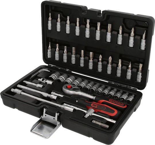 Ks Tools Ratschen- und Steckschlüssel-Set 1/4" 48 Stück