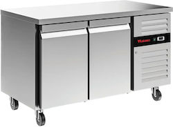 Karamco Stainless Steel Refrigerator Counter with 2 Doors and Refrigeration Unit W136xL70xH86cm Karamco Stainless Steel Refrigerator Counter with 2 Doors and Refrigeration Unit W136xL70xH86cm