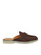 Flat Suede Mules σε Καφέ Χρώμα