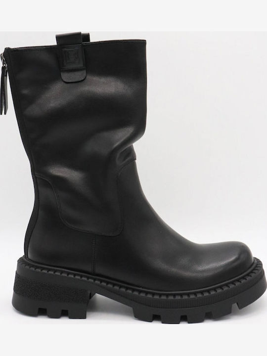 Damen Stiefeletten mit Mittelhohem Absatz Schwarz