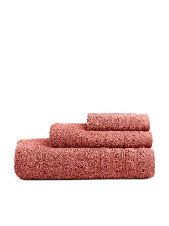 Adam Home Bath Towels Set 3 pcs Ah-60500050564 Opal Pink 64 Weight 500gsm