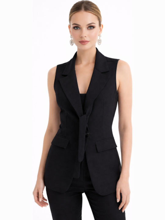 Neagră Vestă Pentru Femei SB-61836-26VE-Negru