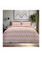 Lino Home Flots Σετ Σεντόνια Υπέρδιπλα με Λάστιχο 165x200+32εκ. Μπεζ (4τμχ)