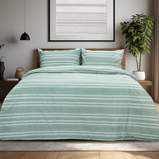 Lino Home Carril Super-Double Bed Sheets Set 240x260cm 4 Pieces