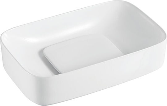 Inter Ceramic Седящ Баня Умивалник Порцелан 60x37.5x14см Бял