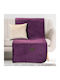 Beauty Home Art 8411 Three-Seater Sofa Throw 180x300cm Purple