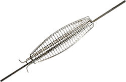 Edelstahl Grillspieß für Fisch M45x15cm SFL1