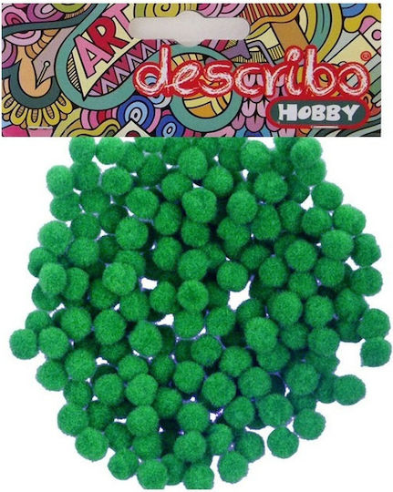 531648 Pompons 8 Farben 10 mm 200 Stück 11 Grün